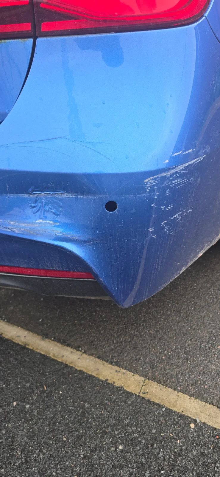 BMW damage before repair