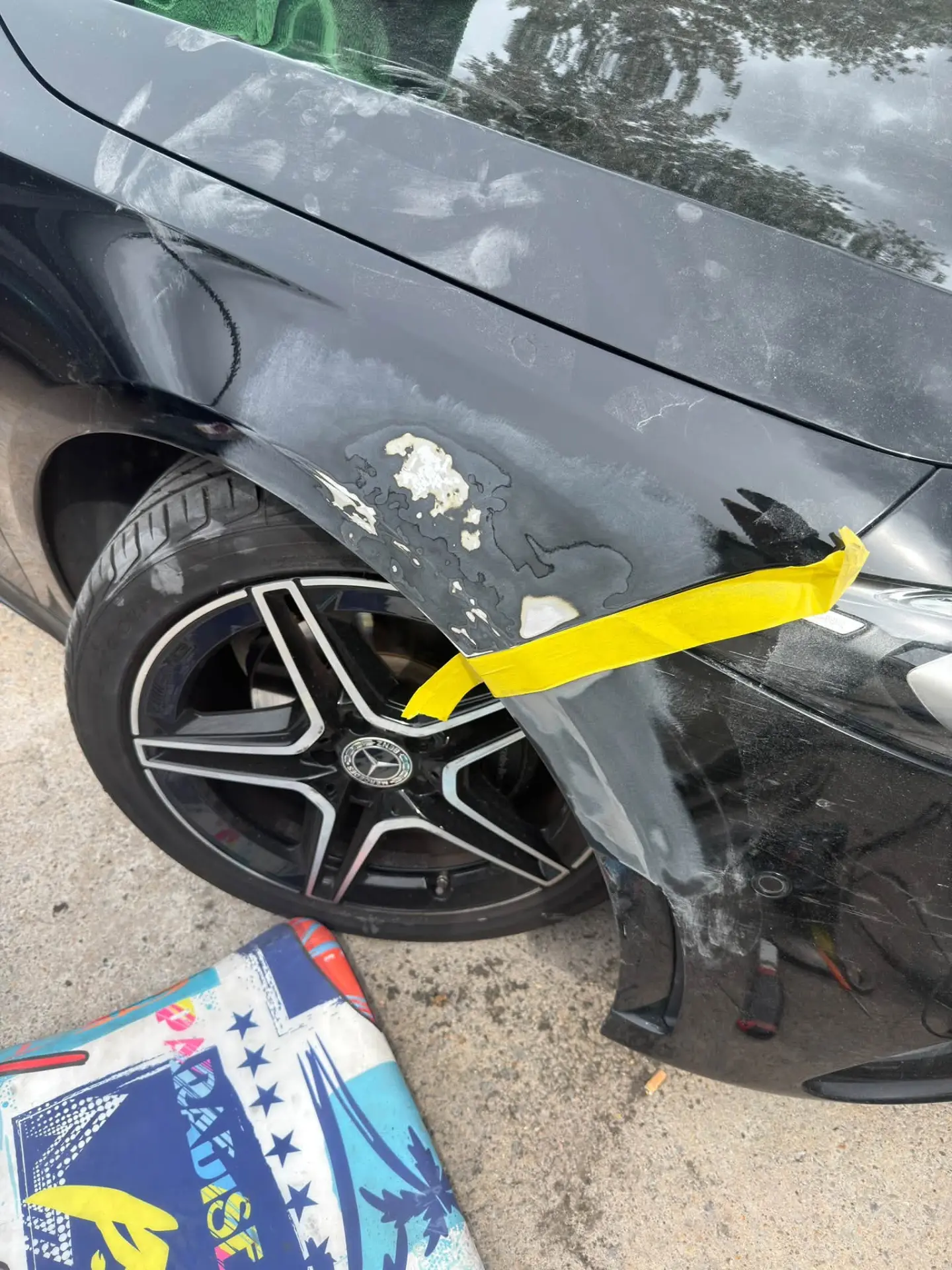Mercedes A-Class damage before repair