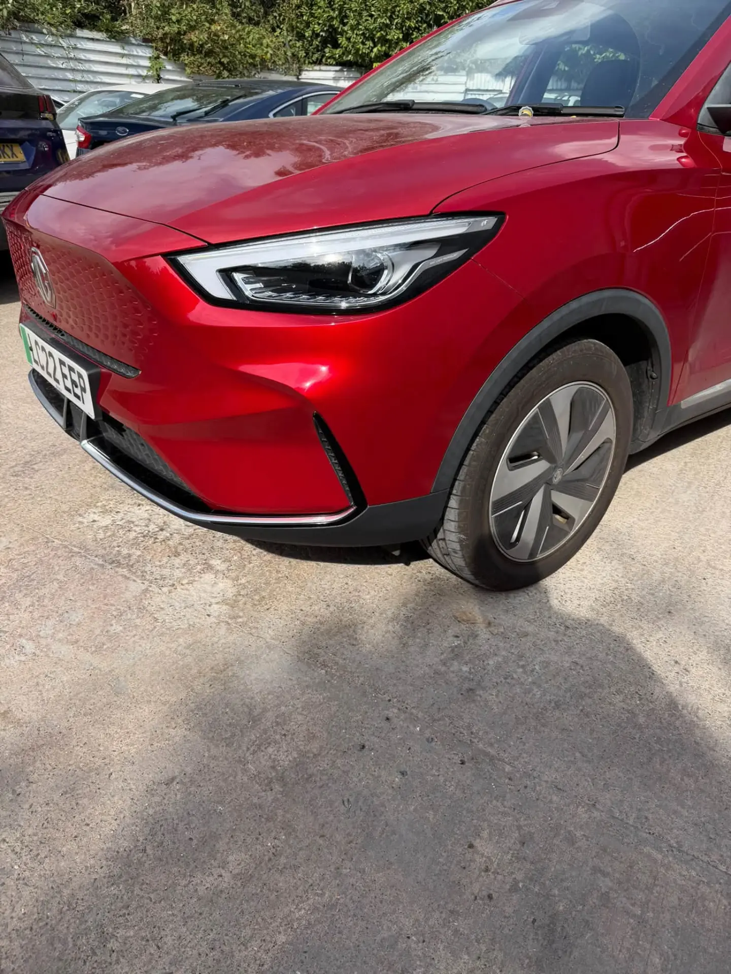 MG ZS EV after repair at Car Body Garage